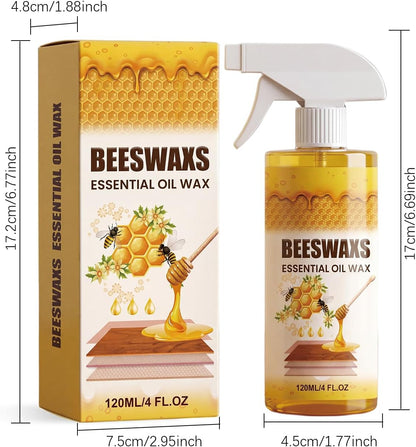 Beeswax Wood Polish Spray,Natural Beeswax Essential Oil Wax,Floor Polish Spray,For Wood Floors, Furniture, and Wooden Cabinets (1PC)