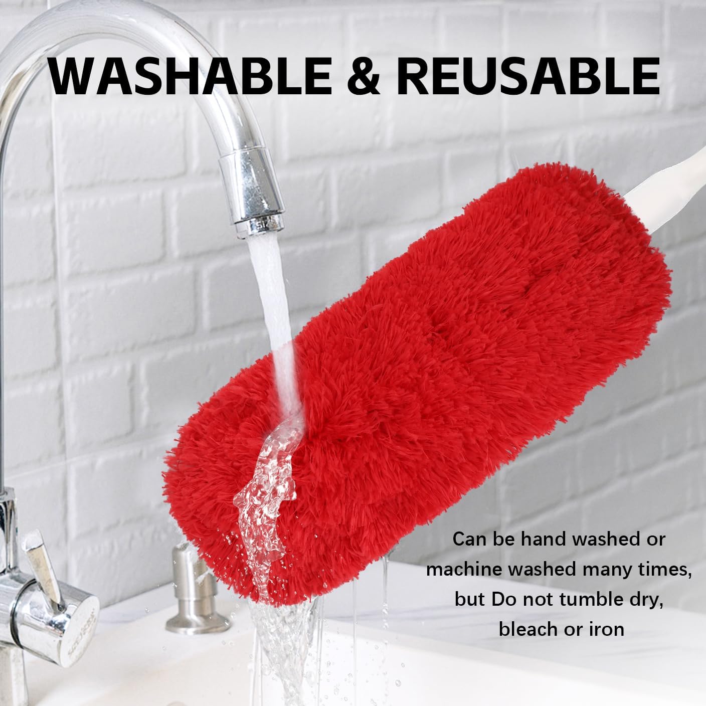 Reusable Microfiber Duster Refills Compatible with OXO & MR.SIGA Duster - Washable Duster for Household Cleaning Dusting Furniture Blind Ceiling Fan - 3Pack Grey(Handle NOT Included