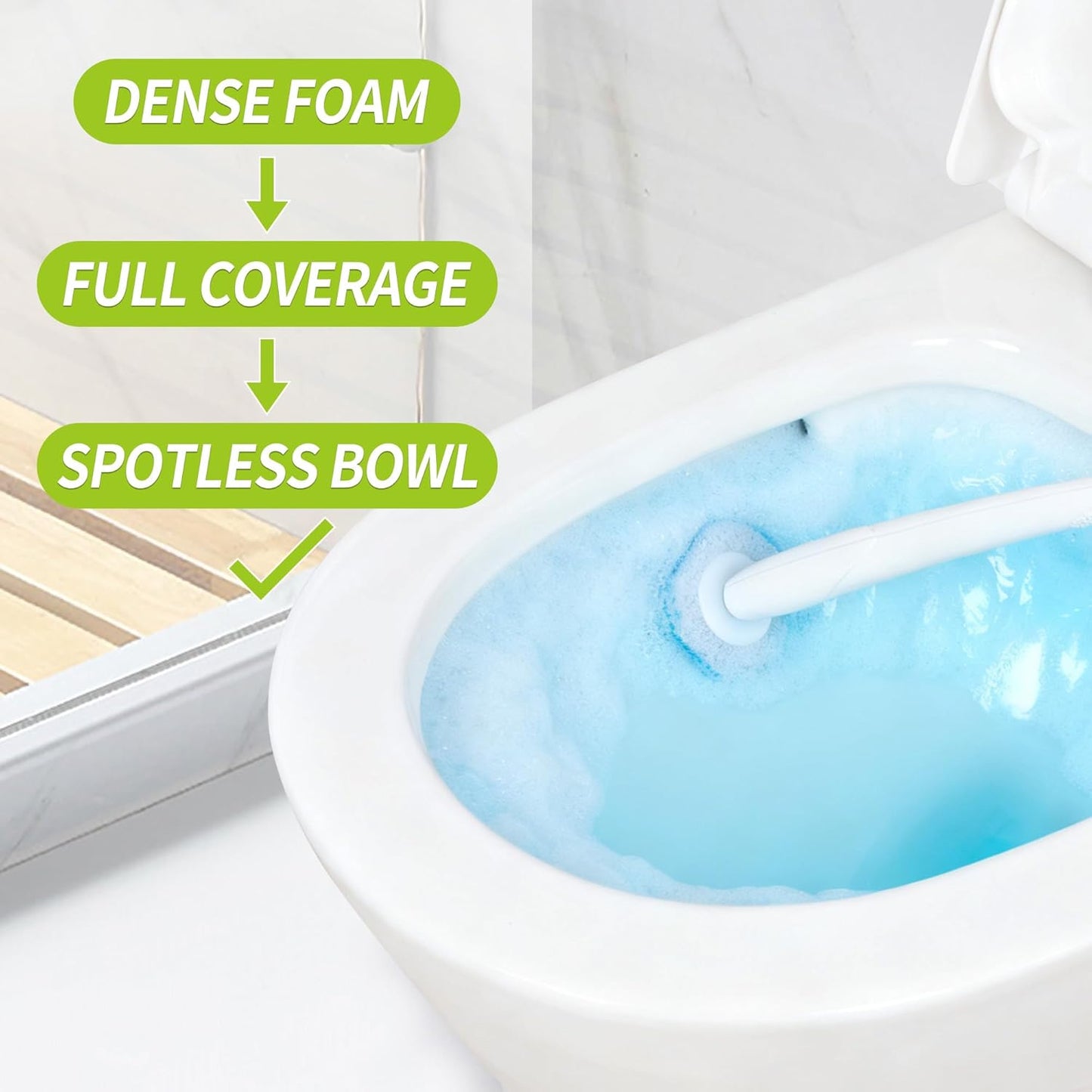 Toilet Bowl Cleaner Wand Refills Compatible with CLOROX, 21 Count Disposable Toilet Brush Refills, Replacement Heads for Toilet Cleaning System