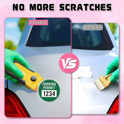 DIYSELF 1 Pack Razor Blade Scraper with 15 Extra Blades, Scraper Tool for Cleaning Window, Paint, Cooktop, Oven, Glass Stove Top Scraper, Razor Scraper with Buit-In Blade Storage