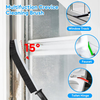 Crevice Cleaning Brush, Thin Hard Bristle Crevice Cleaning Tool Supplies for Tight Place, 12Pcs Small Household Use Cleaning Set for Kitchen, Gout, Gap, Corner, Window Track, Cup, Teapot, Bottle