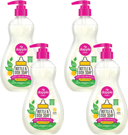 Dapple Baby Bottle & Dish Soap, Fresh Citrus, Plant Powered, Hypoallergenic, Baby Bottle and Dish Liquid, 16.9 fl oz, 1 Count