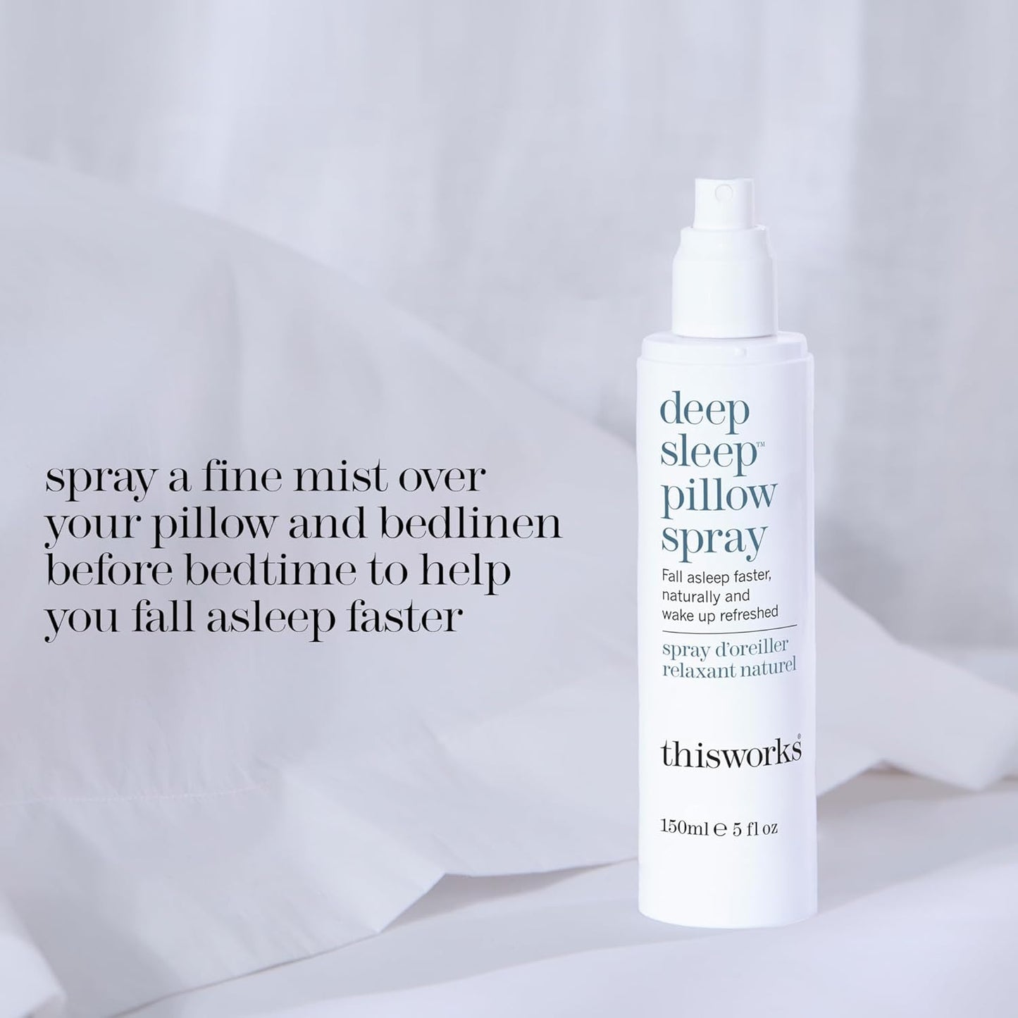 THISWORKS Deep Sleep Pillow Spray – Fast-Acting Natural Formula with Lavender for Relaxation and Restful Sleep – 35 ml (1.2 fl oz) Mini Travel Size