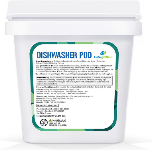 Dishwasher Pods 62 Count, Scrubbing Power, No Pre-Rinse Dishwasher Detergent Soap Removes Burnt-On Stain