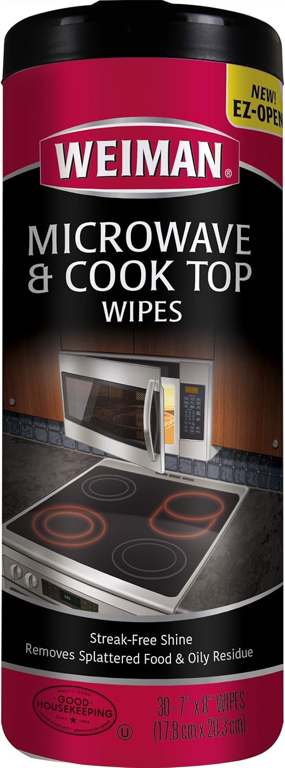 Weiman Microwave & Cook Top Wipes - 30 Count (Pack of 4)