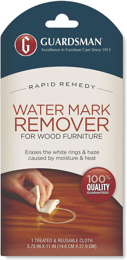 Guardsman Reusable Water Mark Remover Cloth | Wood Cleaner for White Rings & Haze Caused By Moisture and Heat, 1 Count