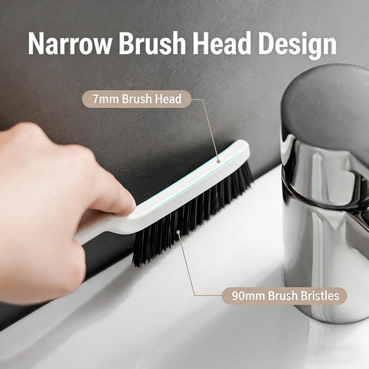 Cleaning Brush Set, Multifunctional Hard Bristle Grout Crevice Scrub Brush Tools for Household Bathroom Kitchen Tile Lines Floor Tub Sink Window Corners
