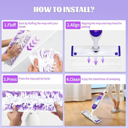 20 Pack Disposable Mop Pads Compatible with Swiffer Power Mop Pads Replacement for Swiffer Power Mop Refills, Multi-Surface Mopping Pad Refills, Wet Pads Refill for Floor Cleaning