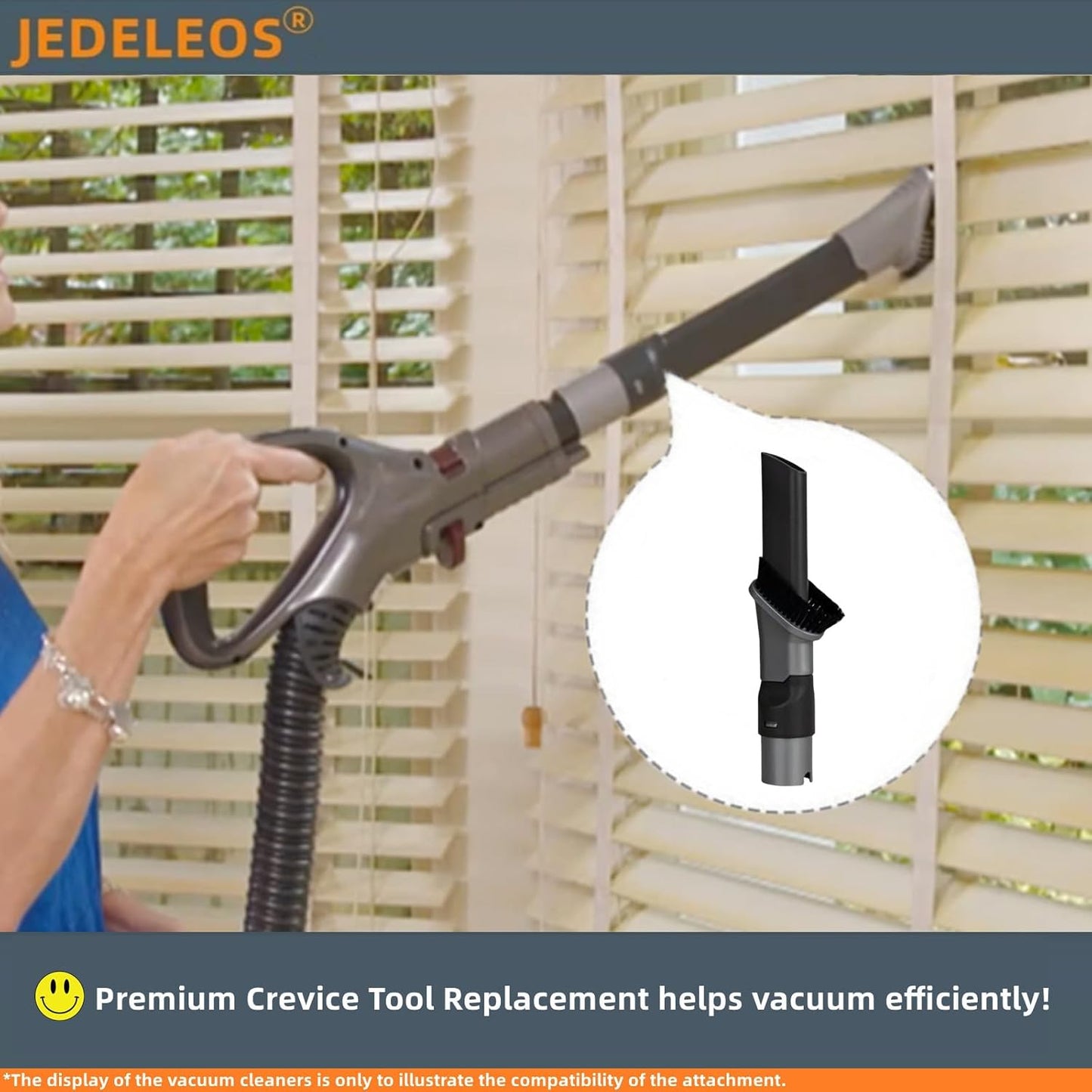 JEDELEOS 2 in 1 Crevice Duster Tool for Shark NV752 NV600 NV650 NV680 NV340 HV301 HV322 HV300 HV320 NV480 NV800 NV151 LA502 AZ2001 HZ2002 Rotator/Rocket/Navigator/APEX Duoclean Upright Vacuum