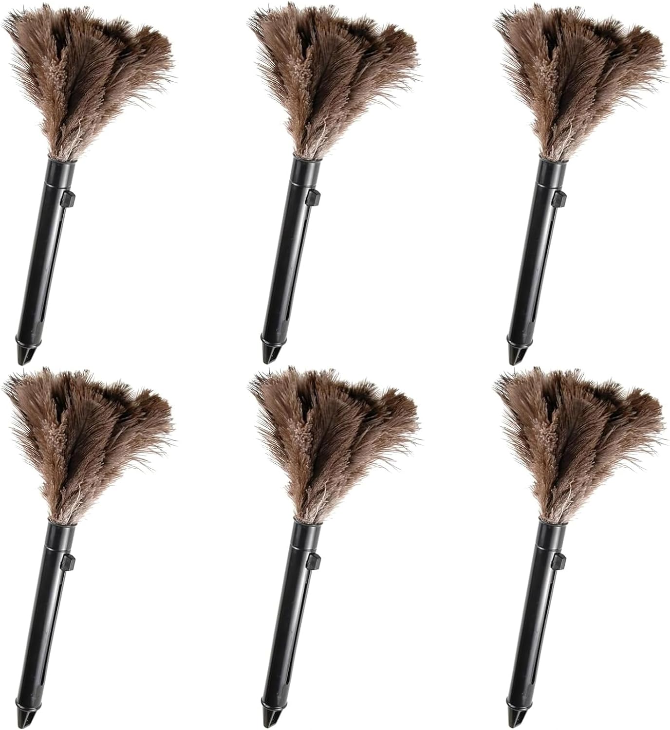 Extendable Cleaning Duster 94 Inch - Long Telescoping Ostrich Feather Dusters with Stainless Steel Extension Pole for High Ceiling Fan, High Ceilings,Roof Dusting