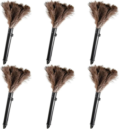 Extendable Cleaning Duster 94 Inch - Long Telescoping Ostrich Feather Dusters with Stainless Steel Extension Pole for High Ceiling Fan, High Ceilings,Roof Dusting