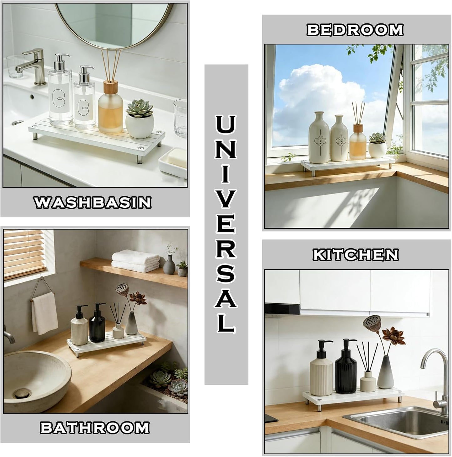 Instant Dry Sink Tray, Anti-Slip Stone Sink Caddy, Durable Kitchen Sink Organizer, Quick Dry Water Absorbing Stone Tray for Bathroom Counter, Stone Soap Tray -Dark Gray