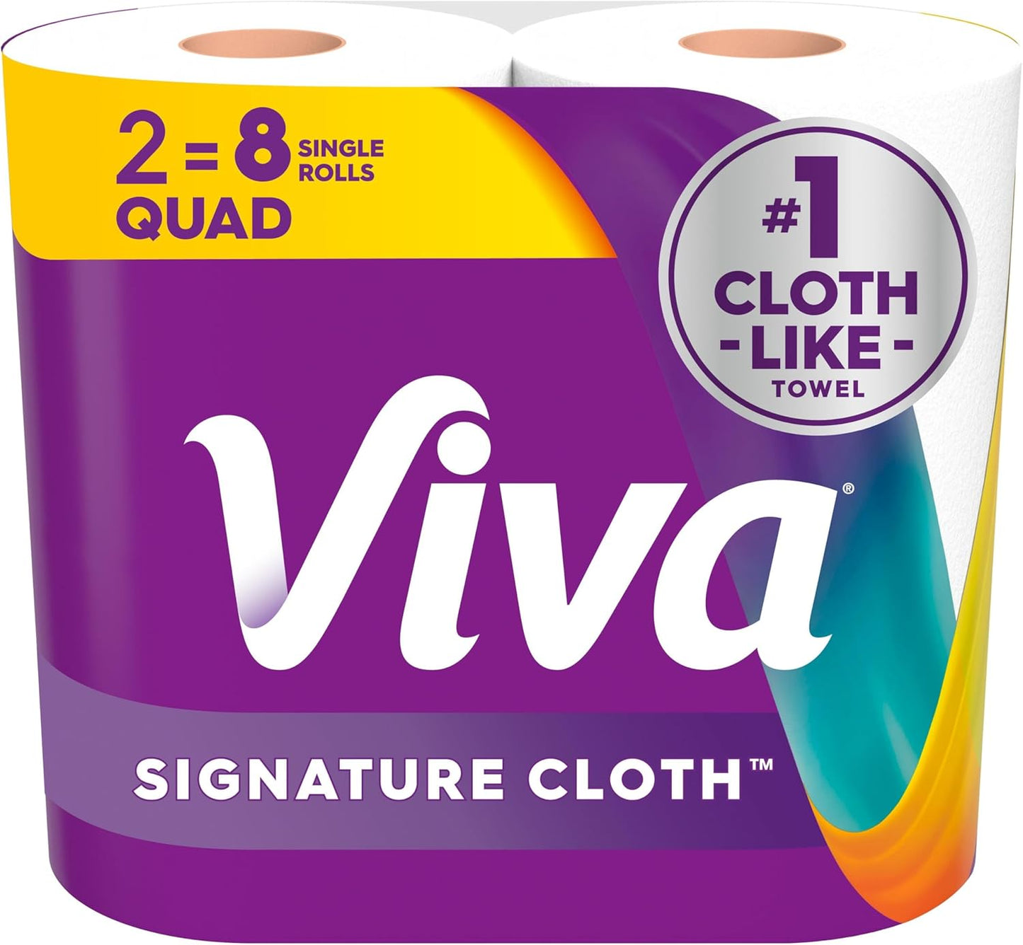 Viva Signature Cloth Paper Towels, Task Size, 8 Family Triple Rolls, 141 Sheets per Roll (Packaging May Vary)