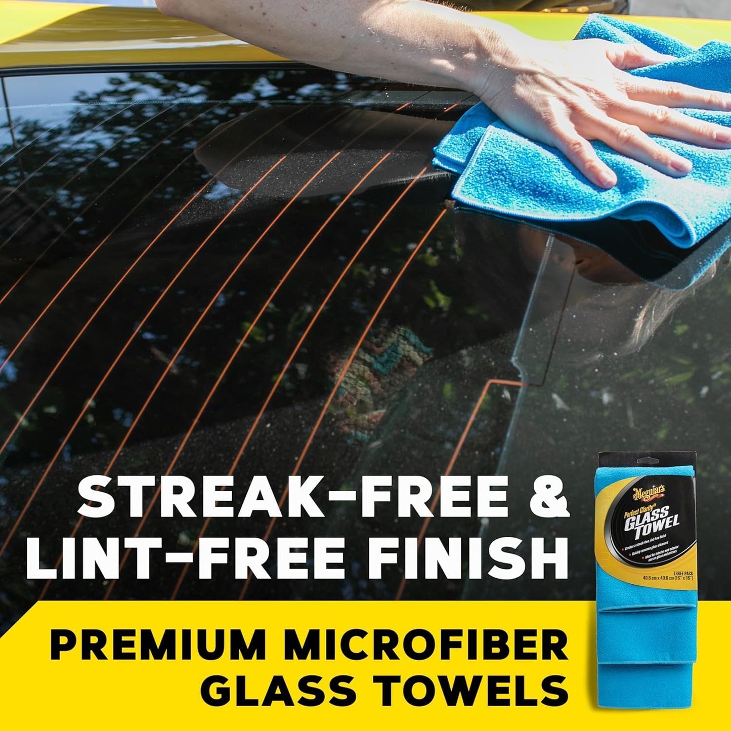 Meguiar's Ultimate Glass Cleaner & Water Repellent - Premium Glass and Window Cleaner for Quick Cleaning with Hydrophobic Technology that Acts as a Rain Repellent Improving Visibility in Rain - 16oz