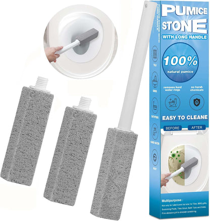5 Packs Pumice Cleaning Stone with Extra Long Handle, Pumice Stone for Toilet Bowl Clean for Cleaning Toilets, Bathtubs, Grills, Swimming Pools, Sinks