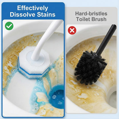 Disposable Toilet Wand Refills Compatible with Clorox, Deep Cleaning Push-Button Release Heads for Hygienic Bathroom Cleaning (30, count of 1)