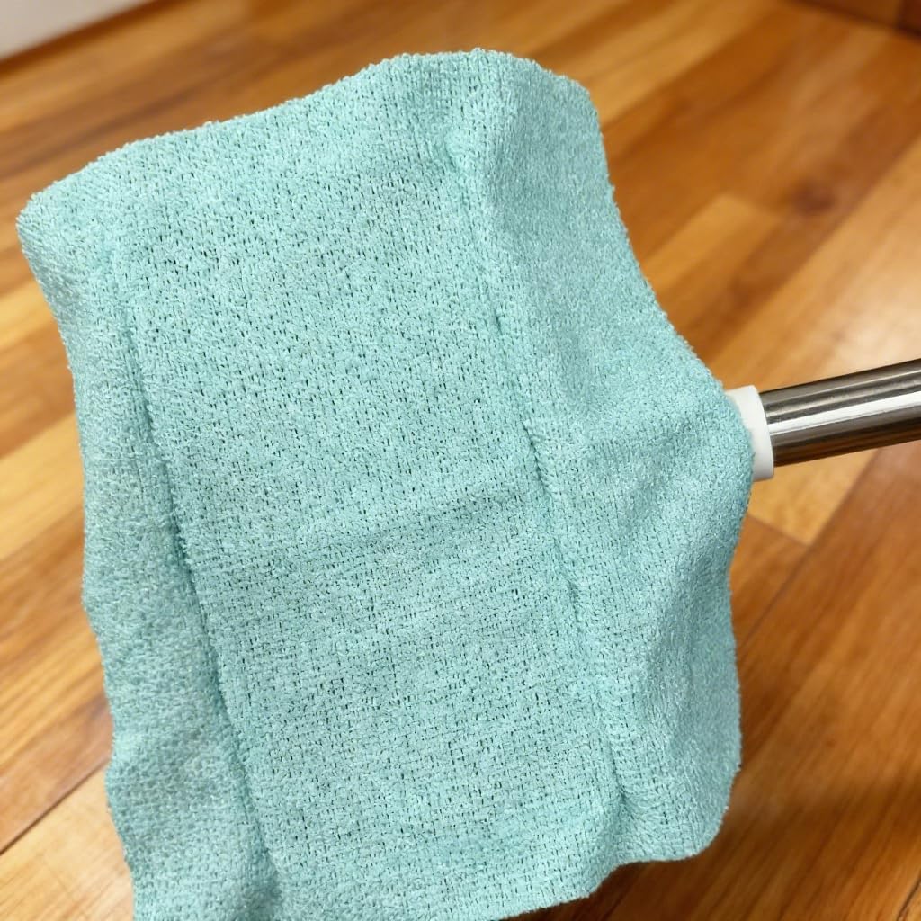 Snap-Grip Mini Mop with 39in Handle — INWEJIA Zero-Touch Gap Dust Cleaner & Locking Head, Disposable Lazy Mop Wet and Dry for Kitchen Bathroom Toilet Corners Window Wall Cleaning