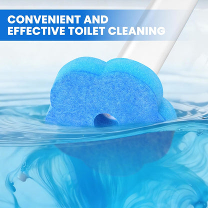 Toilet Bowl Wand Refills, 48 Pcs Disposable Toilet Brush Cleaning Sponges Heads, Not Compatible with Other Wand