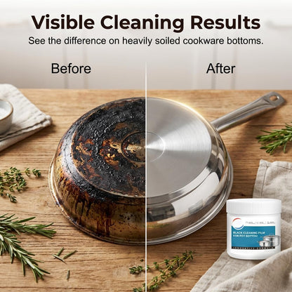 Powerful Burnt Residue Remover Paste for Cookware,260g Pot Bottom Black Stain Cleaner,Stainless Steel Cleaner & Polish, All Purpose Pot Cleaner For Bottom of Pans, Heavy Duty Oil Stain Remover (1PC)
