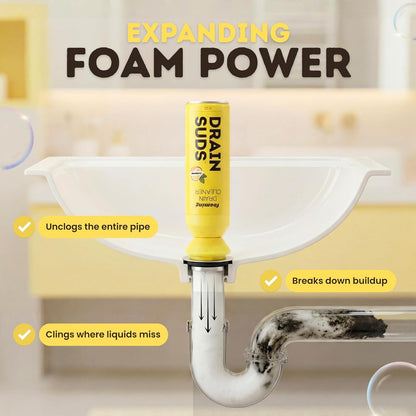SonicPower Foaming Drain Cleaner, Sink Cleaner and Deodorizer, Drain Clog Remover for Kitchen Sinks, Bathrooms, Shower Drains, Tubs, Washbasin, Clogged Pipe Opener, Lemon and Lavender, 2 Pack
