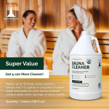 Northwood Sauna - Sauna Cleaner - Natural Wood Cleaner & Deodorizer - Ready-to-Use Spray - 1 Quart (32 Fl Oz)