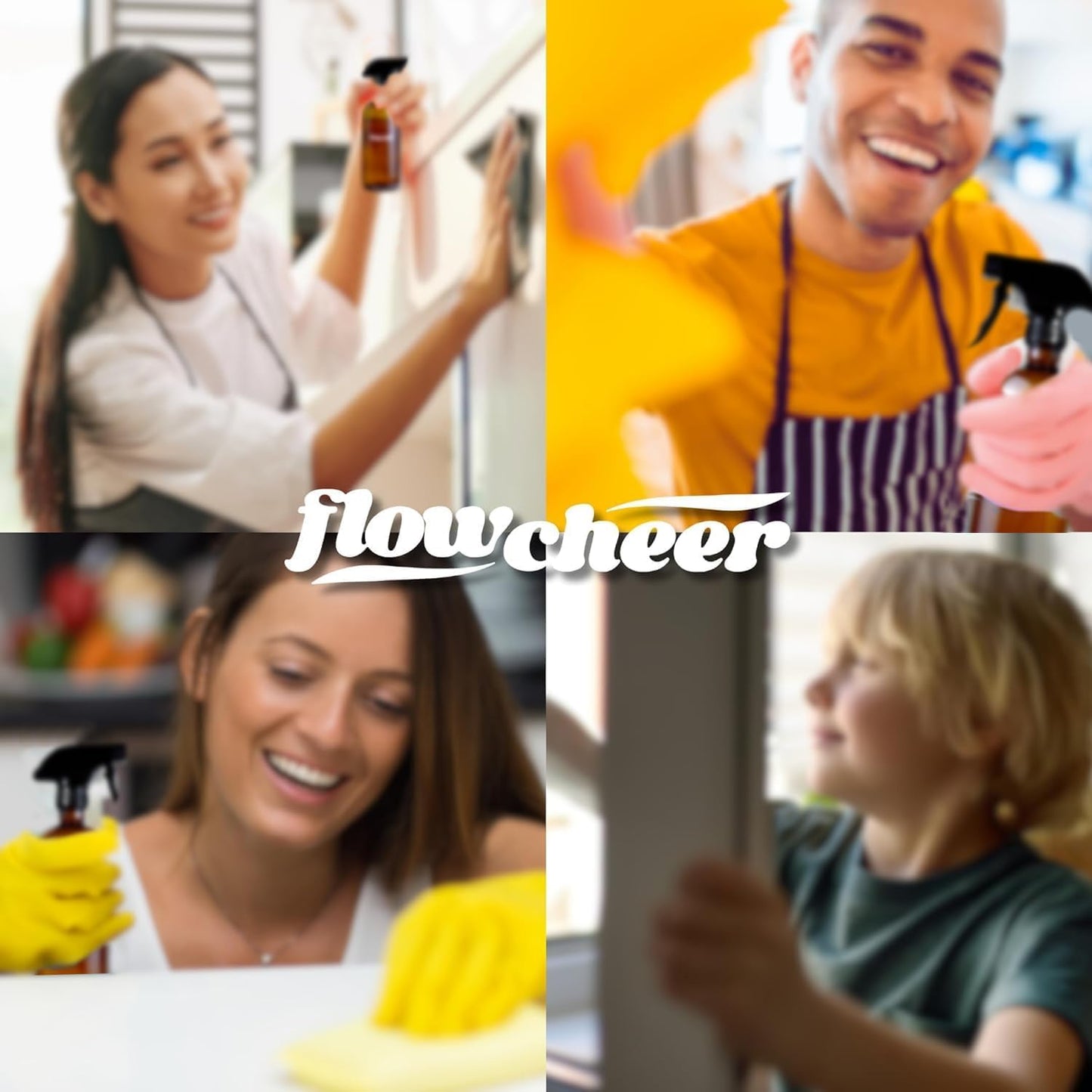 flowcheer Multi Surface Cleaner Refills -All Purpose Cleaning Tablets-Makes 192 fl oz(12 x 16 Fl oz) Bottles of Spray Cleaner for Household&Kitchen Cleaning-Lavender Scent(Not Included Bottles)