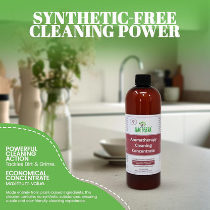 Naeterra Aromatherapy Cleaning Concentrate 64 oz - Natural All Purpose Multi Surface Cleaner - Plant Based Essential Oil Formula for Floors, Glass & Counters - Makes 24 Gallons - Pet Safe & Non Toxic