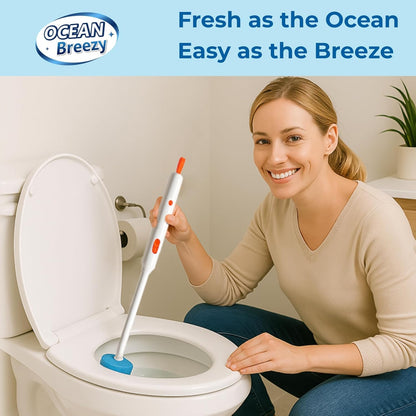 Electric Toilet Brush and Holder Set, 2025 New 4-in-1 Disposable Scrub Kit, 18 Refill Heads, 3-Speed Powerful Spinning, Rechargeable & Wall Mounted Toilet Cleaner Wand