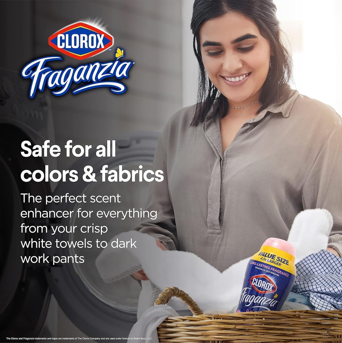 Clorox Fraganzia Laundry Scent Booster Crystals, In-Wash Fragrance Beads for Fresh-Smelling Clothes & Linens, Safe for All Fabrics & Colors, Easy-Pour Bottle, Vanilla Scent, 18 Oz, 2 Pack