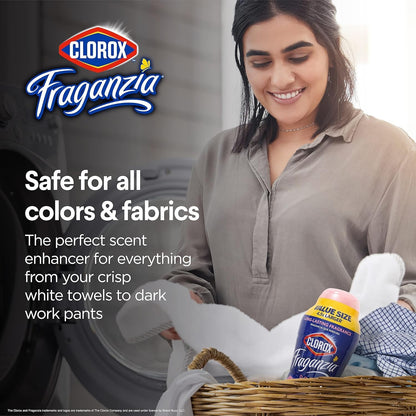 Clorox Fraganzia Laundry Scent Booster Crystals, In-Wash Fragrance Beads for Fresh-Smelling Clothes & Linens, Safe for All Fabrics & Colors, Easy-Pour Bottle, Vanilla Scent, 18 Oz, 2 Pack