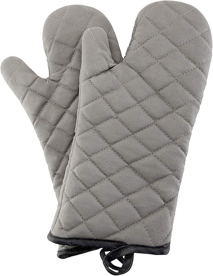 ARCLIBER Oven Mitts 1 Pair of Quilted Terry Cloth Cotton Lining,Extra Long Professional Classic Oven Mitt Heat Resistant Kitchen Oven Gloves,16 Inch