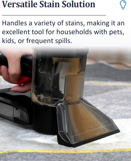 Sub Surface Carpet Extraction Vacuum Attachments for Water Wet Extractor Vac Cleaners, Stain Remover Deep Cleaning Rug Shampooer Tools for Sofa, Rug, Car Seats – Spray & Extract Stains Easily