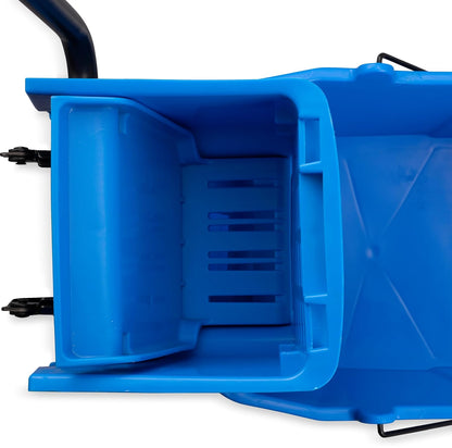 SPARTA Commercial Mop Bucket with Side Press Wringer, Floor Cleaning Essentials for Commercial and Home Use 26 Quart Capacity, 1 Count, Red