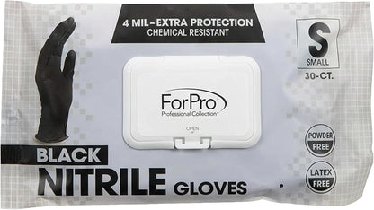 ForPro Disposable Nitrile Gloves, Chemical Resistant, Powder-Free, Latex-Free, Non-Sterile, Food Safe, 4 Mil