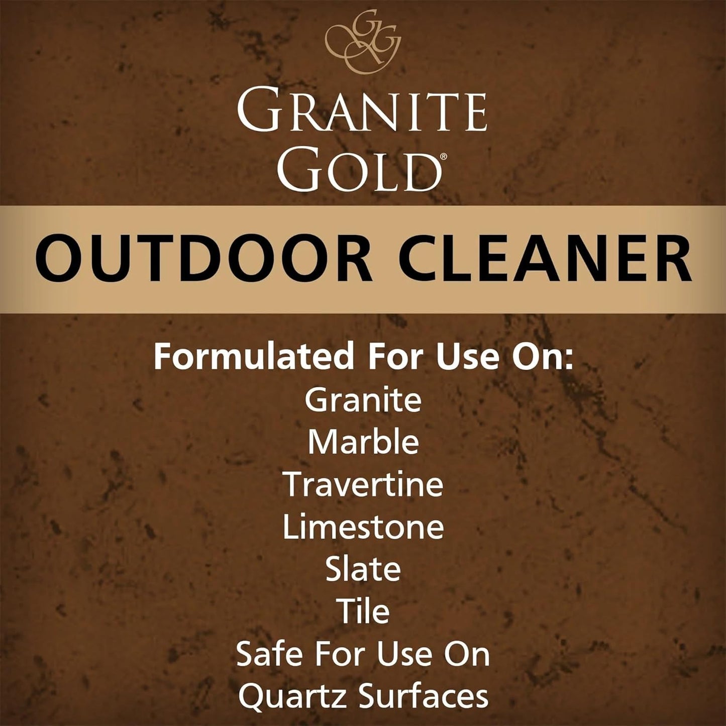 Granite Gold Outdoor Stone Cleaner, Deep Cleans BBQ Islands, Kitchens, Tables, Counters, & More, Streak-Free Shine, Fresh Citrus Scent, Safe on Food-Prep Surfaces, 24 Fl Oz Spray Bottle