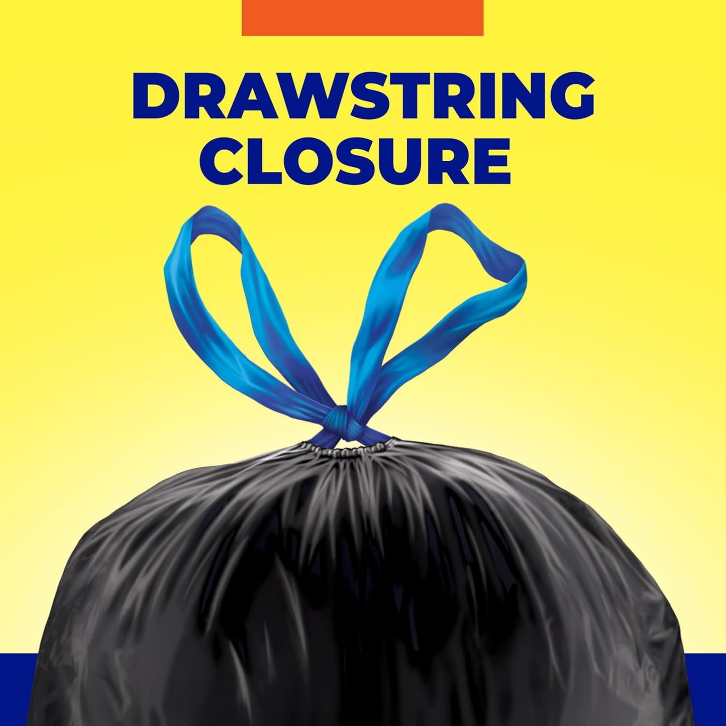 Hefty Essentials Drawstring 13 Gallon Kitchen Trash Bags, 45 Count, Tall Unscented Trash Bags for Kitchens, Home Offices, or Laundry Rooms, Easy to Tie, Lift, and Carry, White