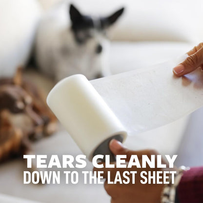 Scotch-Brite Pet Hair Pickup Extra Sticky Lint Roller, Designed for Removing Fur + Fluff on Couches, Clothes, Dog and Cat Beds, & More, 4 Pack, 192 Easy-Tear Adhesive Sheets Total