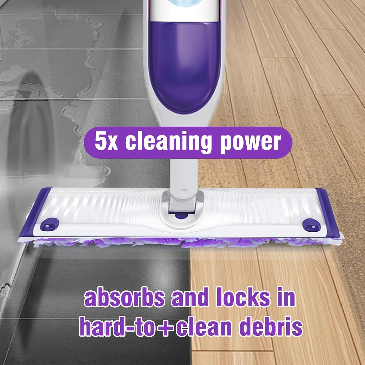 60 Pack Power Mop Refill Pads for Swiffer Power Mop, Disposable Spray Wet Pads Refill for Swiffer PowerMop Multi-Surface Mopping Pad Refills,Mop Head Replacement for Floor Cleaning