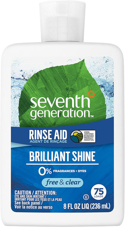 Seventh Generation Rinse Aid Free and Clear -- 8 fl oz, Packaging May Vary