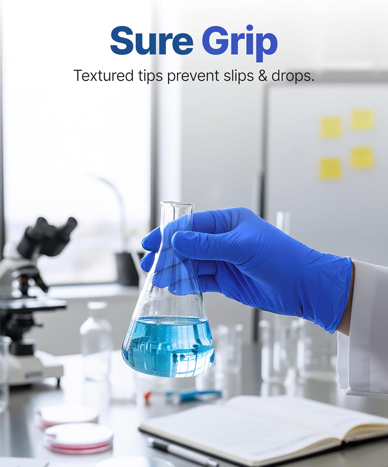Schneider Nitrile Exam Gloves, Dark Blue, Disposable Gloves, Latex-Free, Powder-Free, Food Safe for, Cooking, Household Use