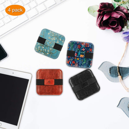 Fintie Screen Cleaning Pad, [4 Pack] Soft Cloth Wipes Screen Cleaner with Elastic Strap for iPad, iPhone, MacBook, Tablets, Laptop (Galaxy)