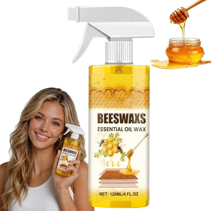 Beeswax Wood Polish Spray,Beeswax Wood Conditioner, Bees wax Essential OilWax, Bees Wax furniture Polish and Cleaner Natural Wood Polish for Floors and Furniture (2pcs)
