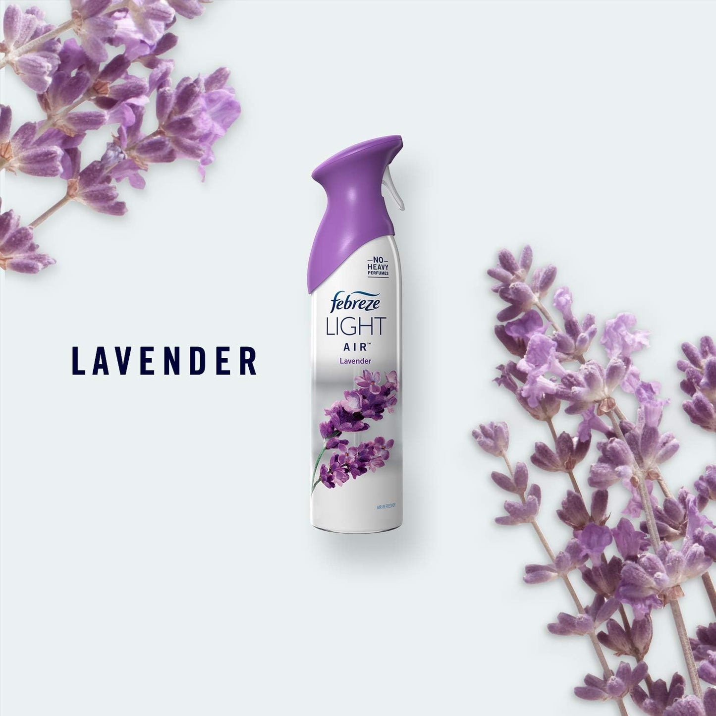 Febreze Air Mist Air Freshener Spray, Odor-Fighting Room Spray, Air Fresheners for Home and Bathroom and Kitchen, Aerosol Can, Light Lavender Scent, 8.8oz, 2 Count