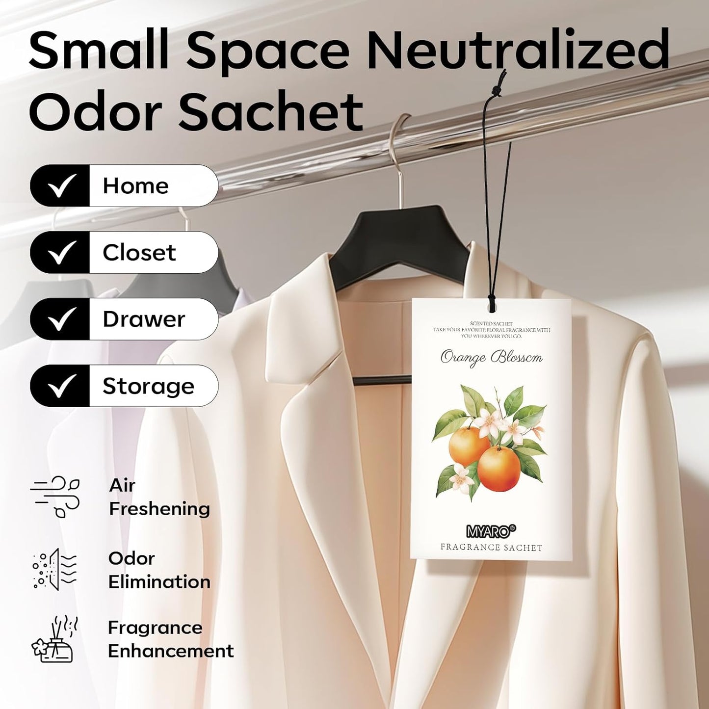 MYARO 12 Pack Fresh Linen Scented Sachets for Drawer, Closet & Car Air Freshener Bags | Odor Eliminator & Fabric Refresher | Crisp, Clean Home Fragrance Gift Set