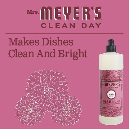 Mrs. MEYER'S CLEAN DAY Liquid Dish Soap 3 Pack Variety, Acorn Spice, Apple Cider, Fall Leaves, 16 OZ Each, 1 CT