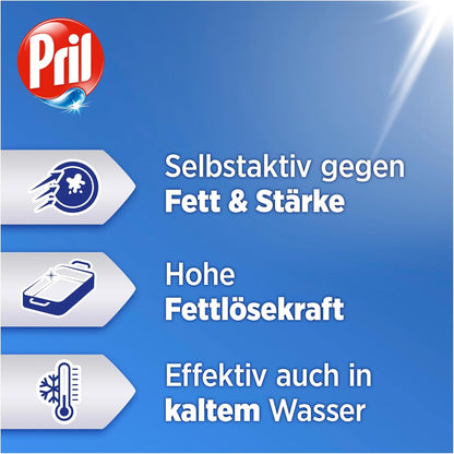 Pril Original (675 ml), hand dishwashing detergent with highest degreasing power, for clean dishes even in cold water