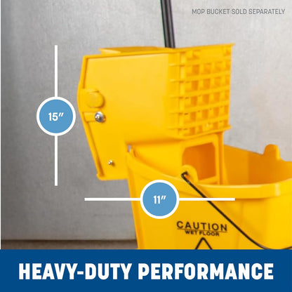 Carlisle FoodService Products 36908W04 Side Press Wringer, 15" Length x 11" Width x 9.88" Height, Yellow, For 26 qt and 35 qt Mop Bucket