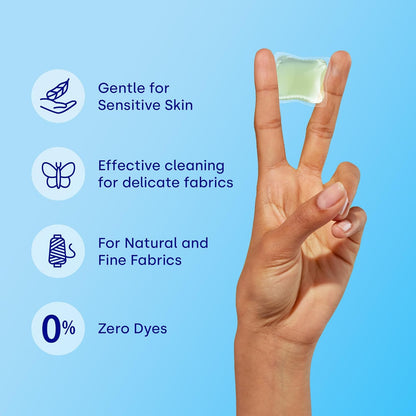 Dropps Sensitive Skin Laundry Detergent Pods, Unscented (36 Ct) - Hypoallergenic & Dermatologist Tested | Free & Clear | Laundry Pods for Sensitive Skin | Clean Ingredients | Plastic Free Packaging