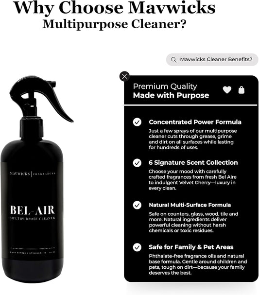Mavwicks Fragrances All Purpose Cleaner Spray (Goddess) 16 Oz – Multipurpose Surface Cleaning Spray for Kitchen, Bathroom, Floors and Counters, Home and Office, Natural and Non-Toxic