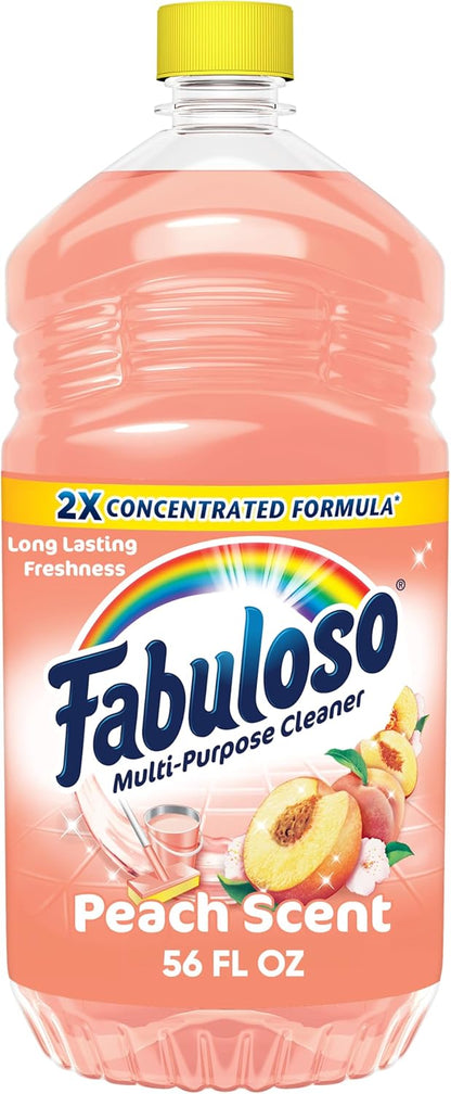 Fabuloso Multi-Purpose Cleaner, 2X Concentrated Formula, Refreshing Lemon Scent, 56 oz